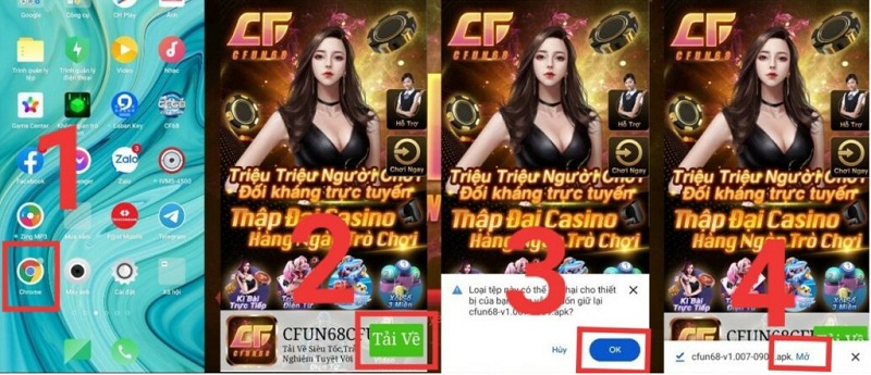 Cách Tải Và Lập Tài Khoản Tại CFUN68