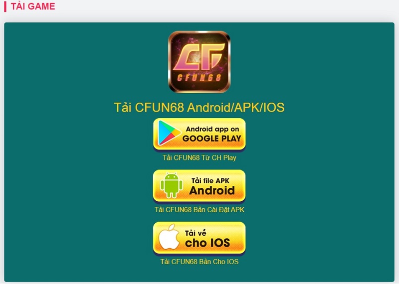 cổng game cfun68