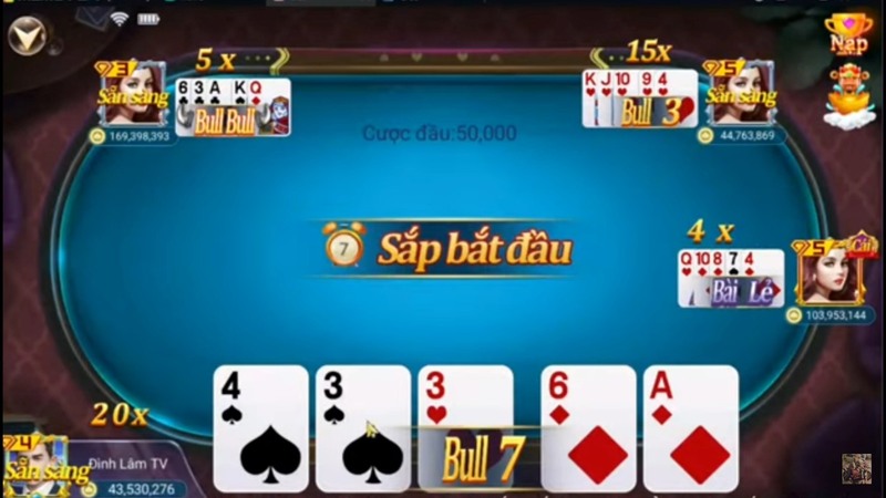 Chơi game bài poker bull