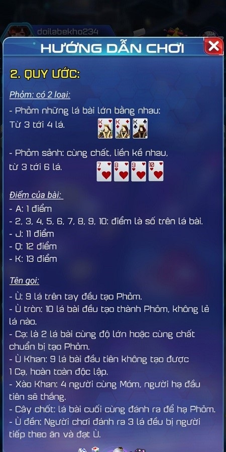 Cách chơi game bài phỏm