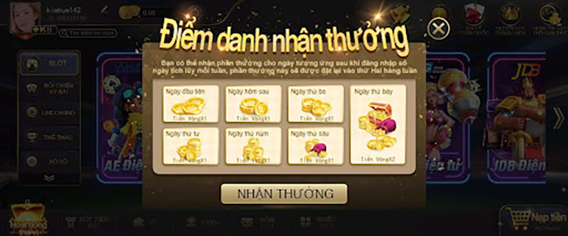 Chương trình điểm danh nhận vàng miễn phí